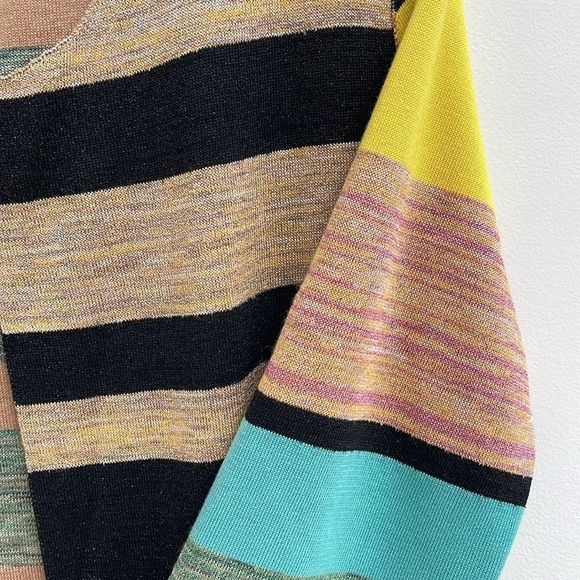 DRIES VAN NOTEN Striped Metallic knit duster long cardigan size Small - Picture 2 of 6